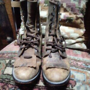 Vintage Women's Durango Kiltie Tie Up Boots Size 8M